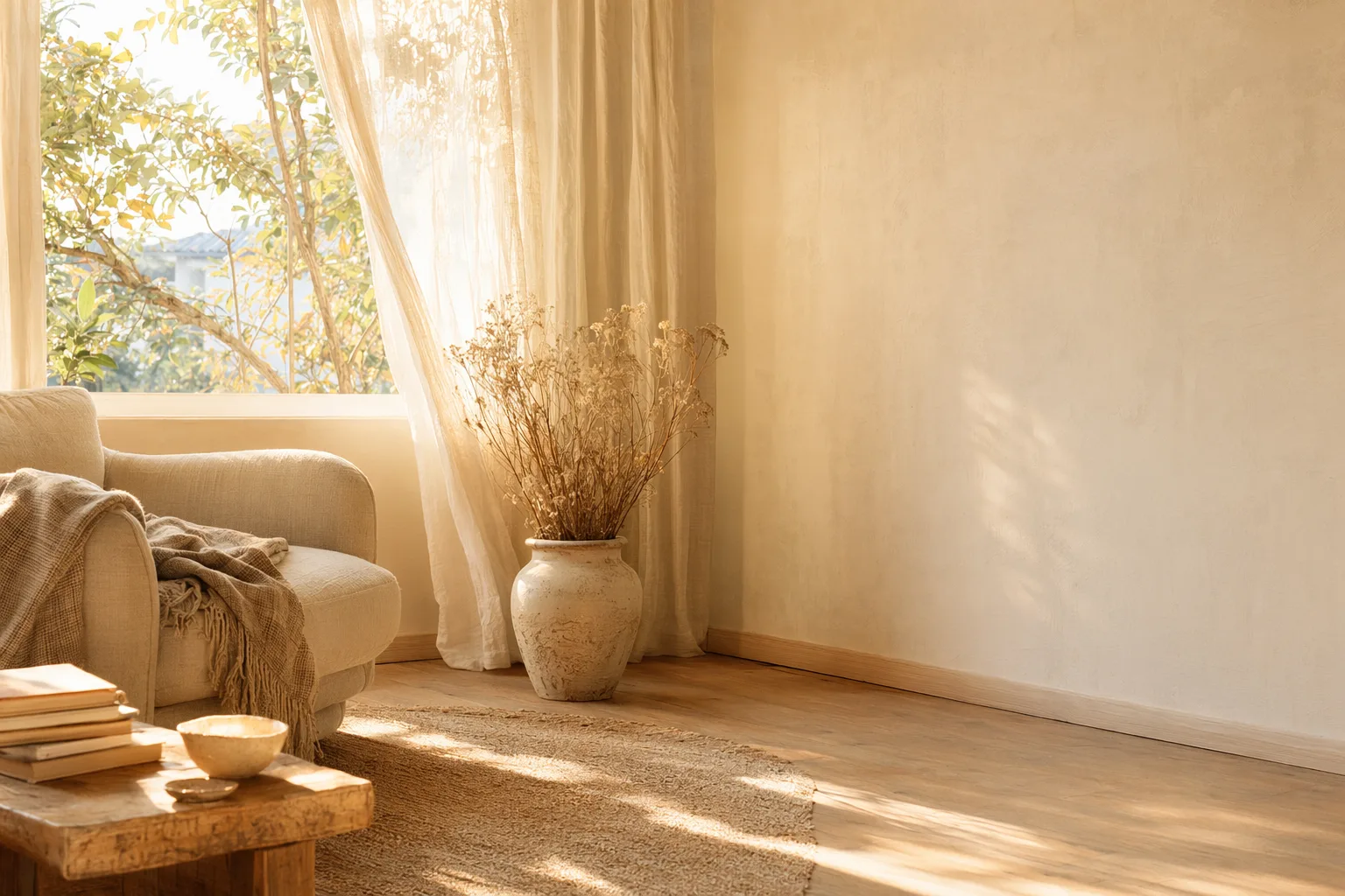 Morning light through a window
