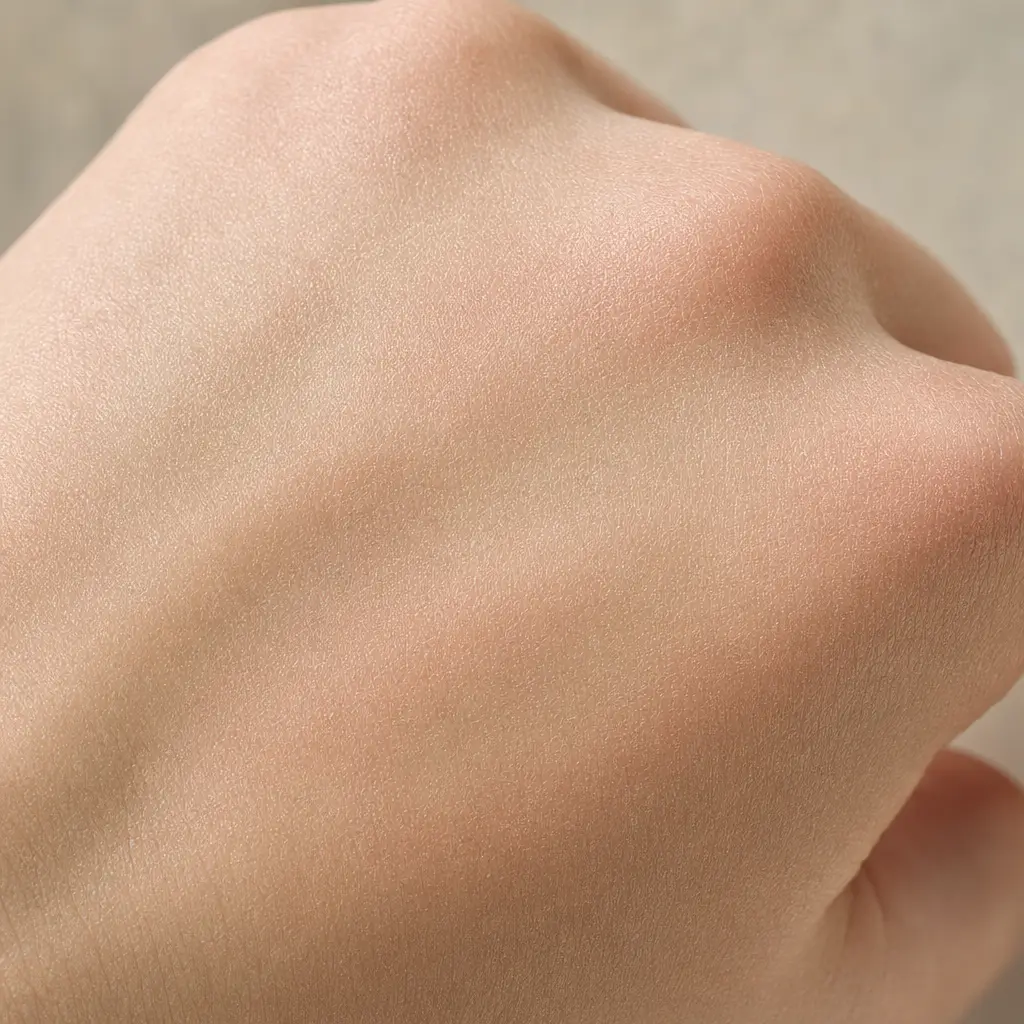 The same skin, smoother and more hydrated, after four weeks
